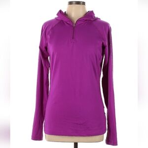 Nike Pink and Purple Fitted Long Sleeve Polo Top